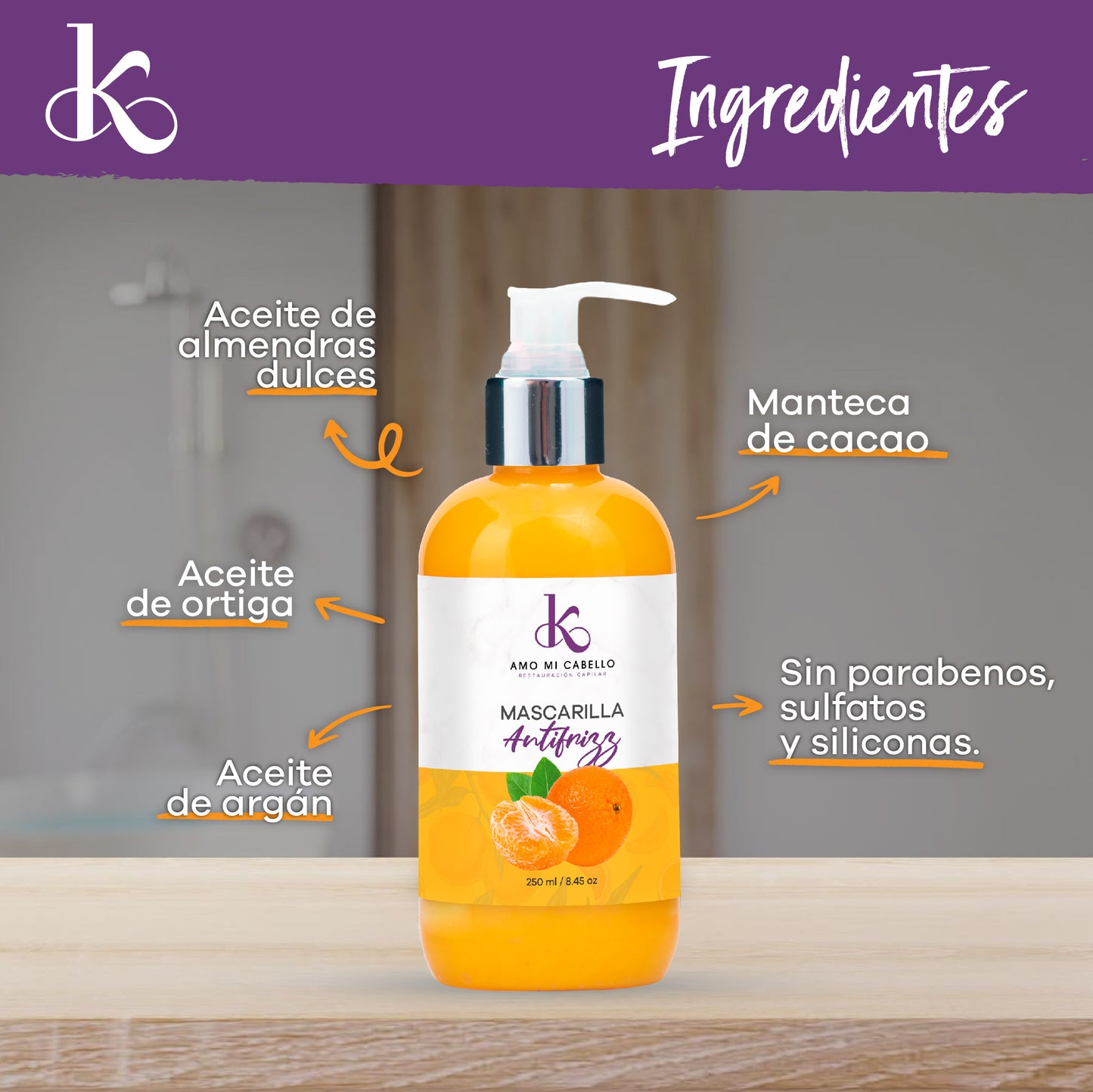 Mascarilla Antifrizz 250 ml